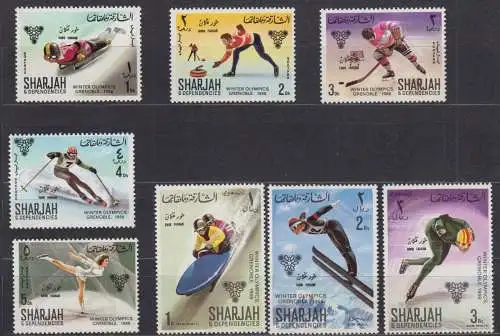 Sharjah Khor Fakkan Mi.Nr. 156-63A Olympia 1968 Grenoble (8 Werte)