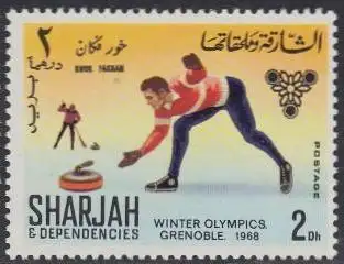 Sharjah Khor Fakkan Mi.Nr. 157A Olympia 1968 Grenoble, Curling (2)