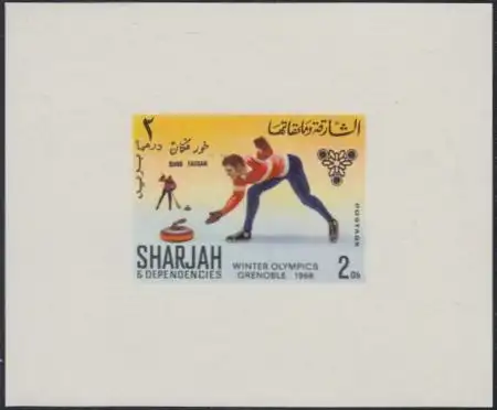 Sharjah Khor Fakkan Mi.Nr. 157Sb Olympia 1968 Grenoble, Curling (2)