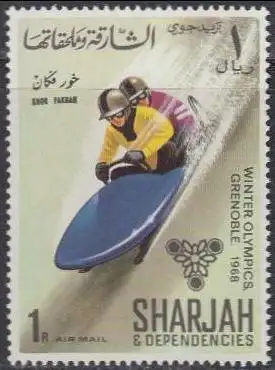 Sharjah Khor Fakkan Mi.Nr. 161A Olympia 1968 Grenoble, Zweierbob (1)