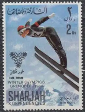 Sharjah Khor Fakkan Mi.Nr. 162A Olympia 1968 Grenoble, Skispringen (2)