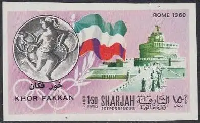Sharjah Khor Fakkan Mi.Nr. 167B Geschichte d.Olymp. Spiele, Rom 1960 (1,50)
