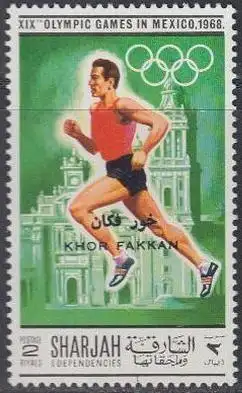 Sharjah Khor Fakkan Mi.Nr. 174A Olympia 1968 Mexiko, Laufen (2)