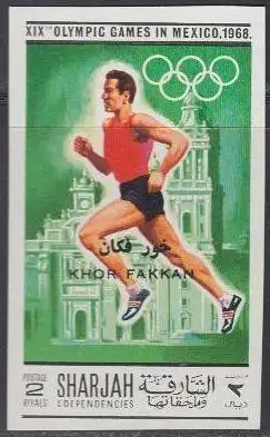 Sharjah Khor Fakkan Mi.Nr. 174B Olympia 1968 Mexiko, Laufen (2)