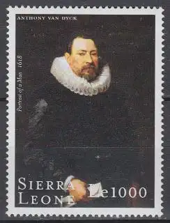 Sierra Leone Mi.Nr. 3436 400.Geb. van Dyck, Gemälde Männerbildnis (1000)