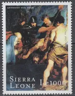 Sierra Leone Mi.Nr. 3444 400.Geb. van Dyck, Gemälde Kreuztragung (1000)