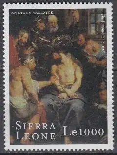Sierra Leone Mi.Nr. 3447 400.Geb. van Dyck, Gemälde Beweinung Christi (1000)