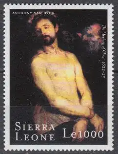 Sierra Leone Mi.Nr. 3455 400.Geb. van Dyck, Gemälde Verspottung Christi (1000)