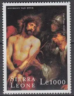 Sierra Leone Mi.Nr. 3456 400.Geb. van Dyck, Gemälde Ecce Homo (1000)