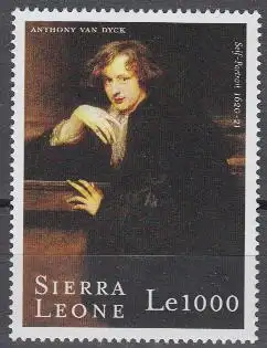 Sierra Leone Mi.Nr. 3461 400.Geb. van Dyck, Selbstbildnis 1620/21 (1000)