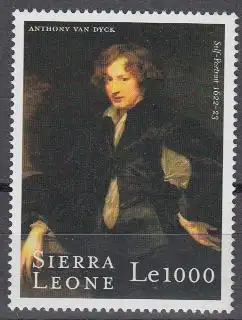 Sierra Leone Mi.Nr. 3462 400.Geb. van Dyck, Selbstbildnis 1622/23 (1000)
