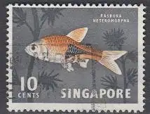 Singapur Mi.Nr. 59x Freim. Fauna und Flora, Keilfleckbarbe (10)