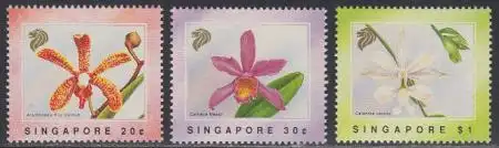 Singapur Mi.Nr. 633-35 Orchideen (3 Werte)