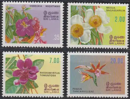 Sri Lanka Mi.Nr. 576-579 Blumen (4 Werte)