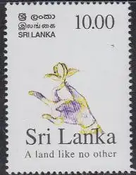 Sri Lanka Mi.Nr. 1356 Tourismus, Hand mit Lotosblüte (10,00)