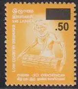 Sri Lanka Mi.Nr. 1372 Freim. Trommler, MiNr. 1317 mit Aufdruck (.50 a.17,00)