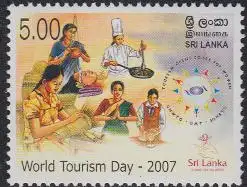 Sri Lanka Mi.Nr. 1645 Welt-Tourismustag, Frauen im Fremdenverkehrsgewerbe (5,00)