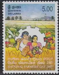 Sri Lanka Mi.Nr. 1664 Tag der Landwirte, Bäuerinnen mit Feldfrüchten (5,00)