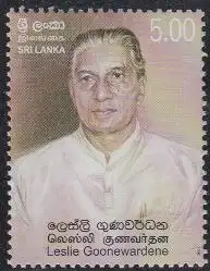 Sri Lanka Mi.Nr. 1669 100.Geb. Leslie Goonewardene (5,00)
