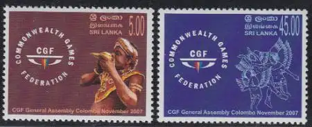 Sri Lanka Mi.Nr. 1670-71 Generalvers. Commonwealth Games Federation (2 Werte)