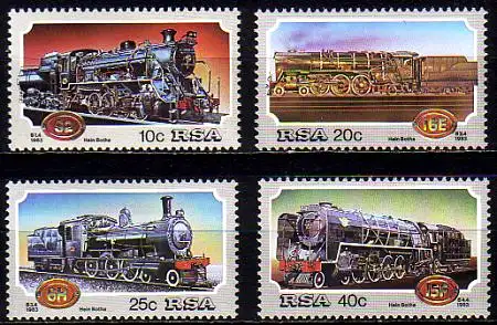 Südafrika Mi.Nr. 630-33 Dampflokomotiven (4 Werte)