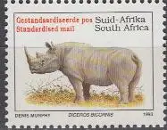 Südafrika Mi.Nr. 896IA Freim. Bedohte Tiere,  Nashorn (-)