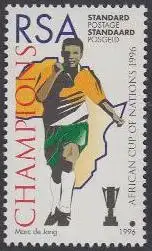 Südafrika Mi.Nr. 991 Gewinn des Fußball-Afrika-Cups 1996 (-)