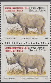 Südafrika Mi.Nr. 896IIDo/Du Freim.Bedrohte Tiere, Nashorn (Paar)
