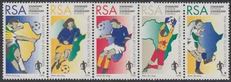 Südafrika Mi.Nr. Zdr.985-89 Afrikanischer Fußball-Cup