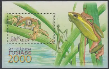 Südafrika Mi.Nr. Block 81 Briefmarkenausstellung JUNASS 2000, Natal-Waldsteiger