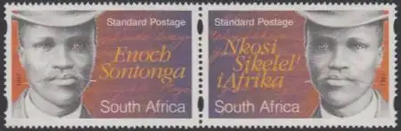 Südafrika Mi.Nr. Zdr.1086-87 100Jahre Nationalhymne, Enoch Sontonga