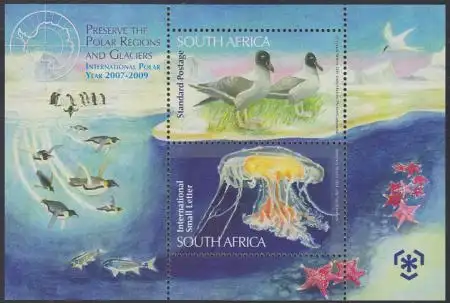 Südafrika Mi.Nr. Block 120 Kampagne Schutz der Polargebiete, Albatros, Qualle