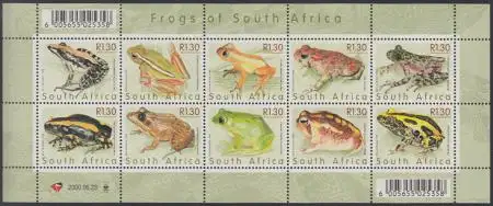 Südafrika Mi.Nr. Klbg.1251-60 Froschlurche