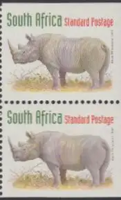 Südafrika Mi.Nr. 1115Eor/Eur Freim. Einheimische Tiere. Nashorn (Paar)