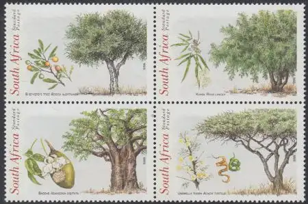 Südafrika Mi.Nr. Zdr.1155-58 Woche des Baums (Viererblock)