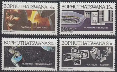 Südafrika - Bophuthatswana Mi.Nr. 47-50 Platin (4 Werte)