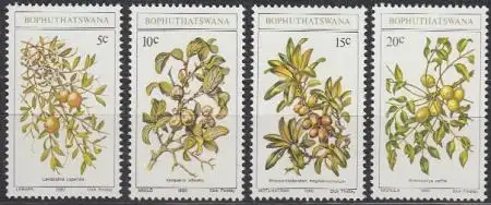 Südafrika - Bophuthatswana Mi.Nr. 56-59 Wildobst (4 Werte)