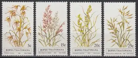 Südafrika - Bophuthatswana Mi.Nr. 80-83 Gräser (4 Werte)