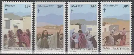 Südafrika - Bophuthatswana Mi.Nr. 88-91 Ostern, Leidensgeschichte Jesu (4 Werte)