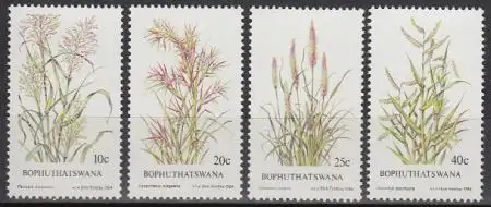 Südafrika - Bophuthatswana Mi.Nr. 116-19 Gräser (4 Werte)