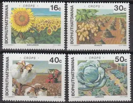Südafrika - Bophuthatswana Mi.Nr. 206-09 Landwirtschaftliche Produkte (4 Werte)