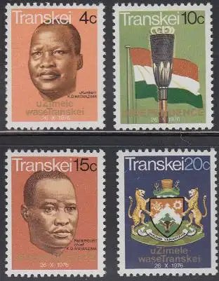 Südafrika - Transkei Mi.Nr. 18-21 Tag der Unabhängigkeit (4 Werte)
