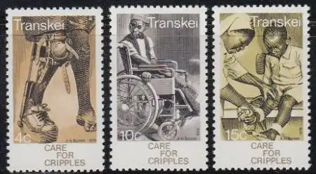 Südafrika - Transkei Mi.Nr. 45-47 Behindertenhilfe (3 Werte)