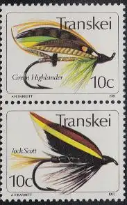 Südafrika - Transkei Mi.Nr. Zdr.86,87 senkr. Künstliche Fliegen 