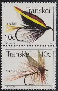 Südafrika - Transkei Mi.Nr. Zdr.87,83 senkr. Künstliche Fliegen 