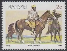 Südafrika - Transkei Mi.Nr. 138x Freim. Kultur der Xhosa, Reiter (2)