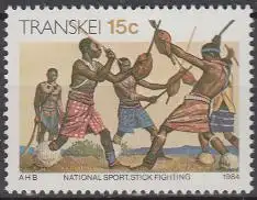 Südafrika - Transkei Mi.Nr. 148y Freim. Kultur der Xhosa, Stockfechten (15)