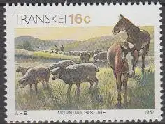 Südafrika - Transkei Mi.Nr. 201 Freim. Kultur der Xhosa, Schafe + Pferde (16)