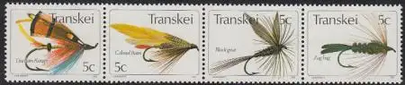 Südafrika - Transkei Mi.Nr. Zdr.65,66,67,68 waag. Künstliche Fliegen 