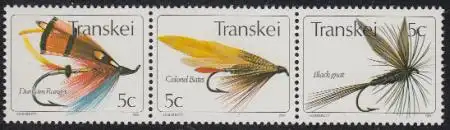 Südafrika - Transkei Mi.Nr. Zdr.65,66,67 waag. Künstliche Fliegen 